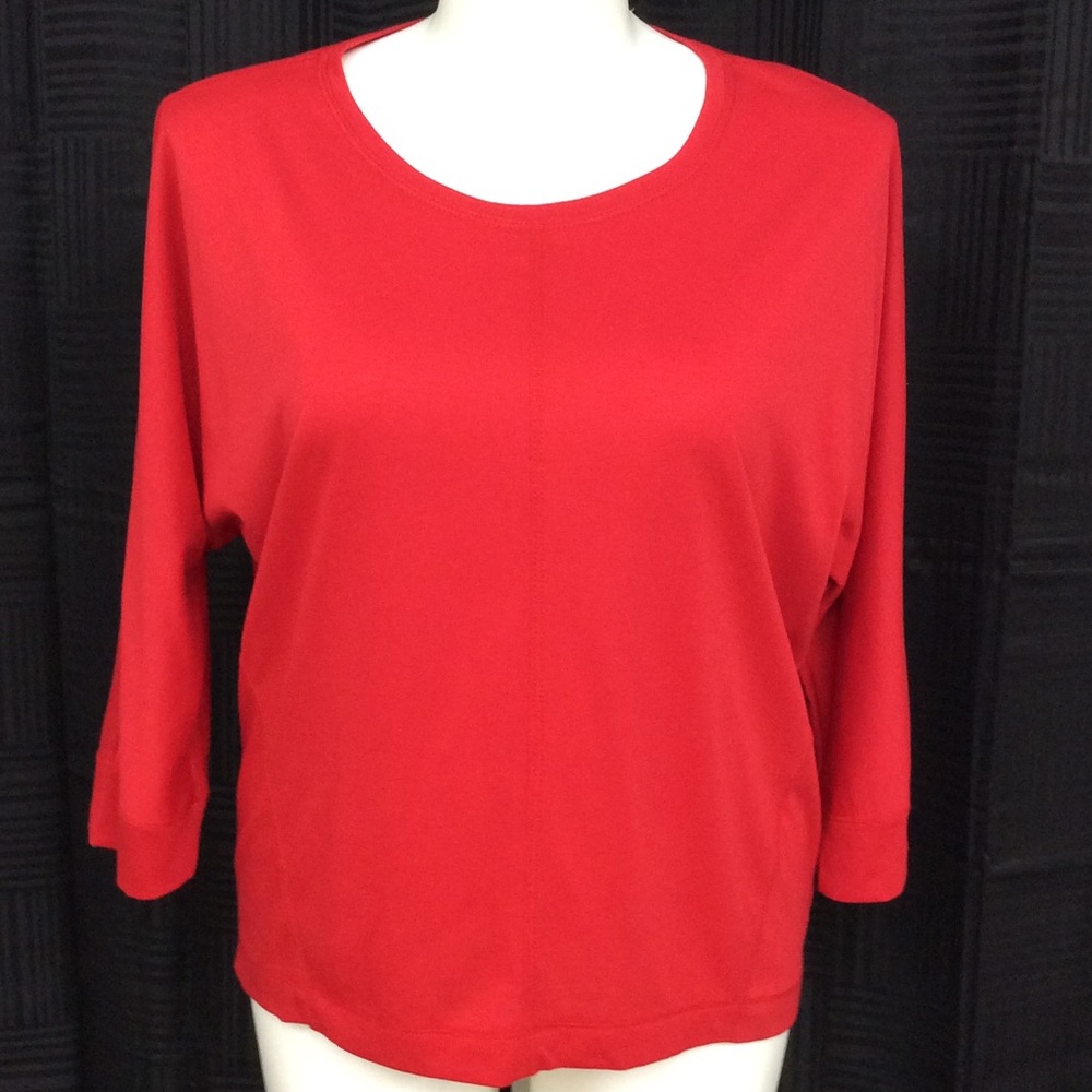 New Directions Weekend XL Red 3/4 Sleeve Top